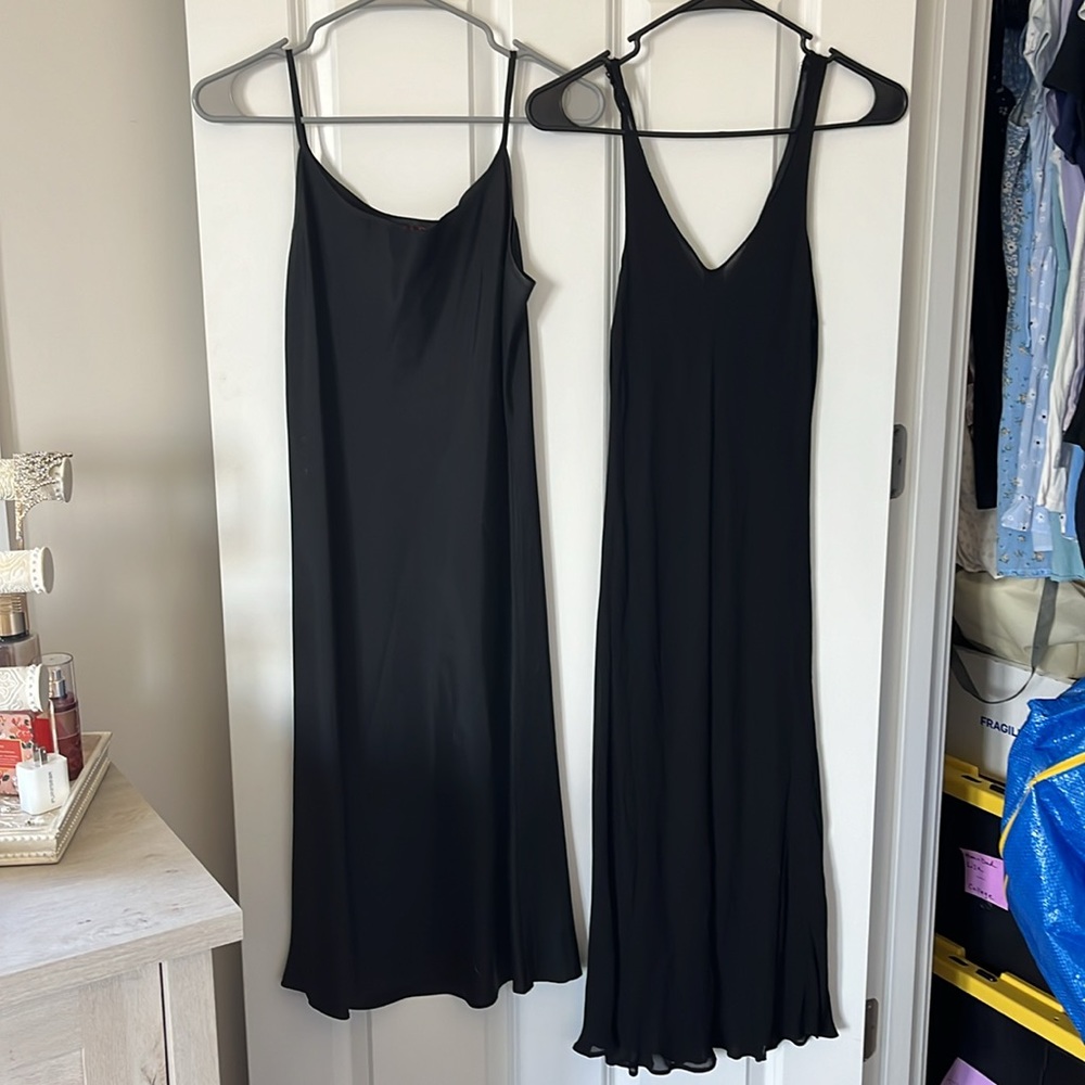 Long Black Slip Dress